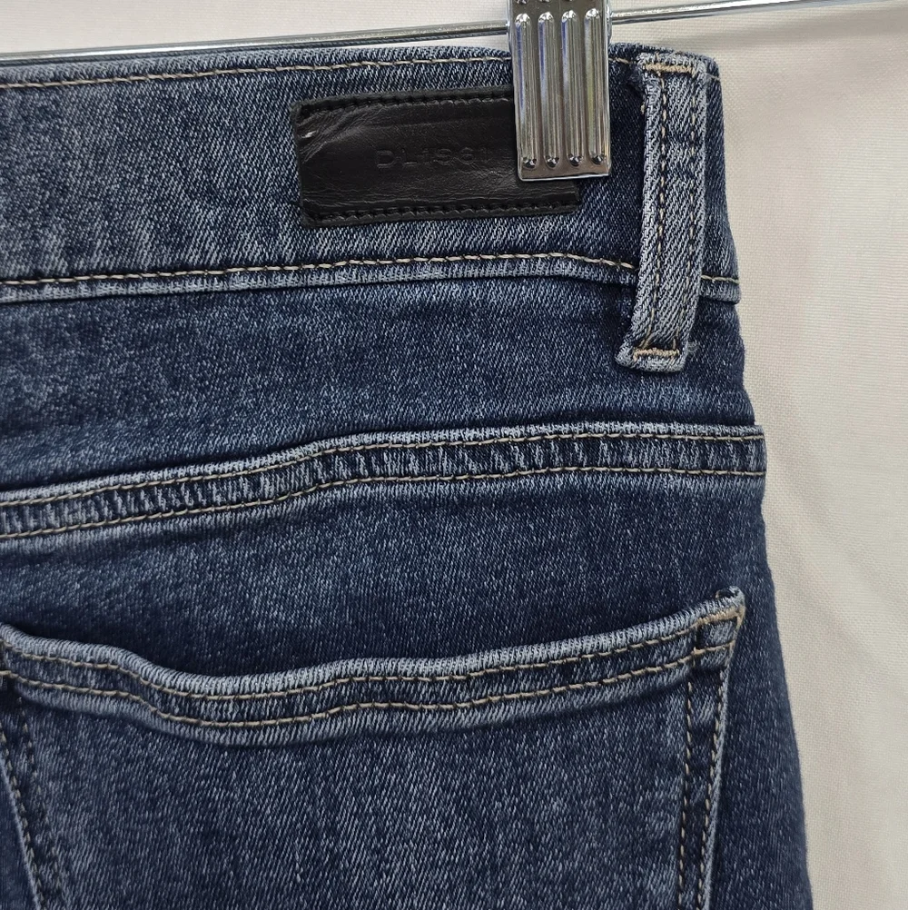 DL1961 women 27 mara mid-rise raw ankle straight jeans denim Instasculpt grunge - Picture 11 of 12